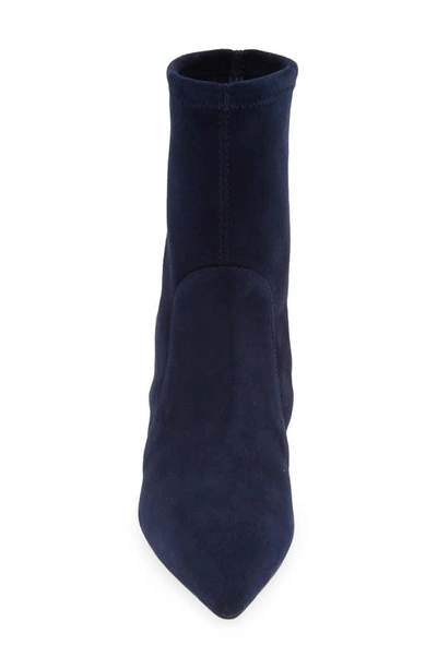 Stuart Weitzman Stuart 75 Sock Bootie In Nice Blue