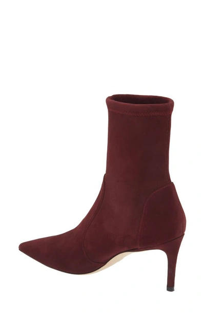 Stuart Weitzman Stuart 75 Sock Bootie In Cabernet