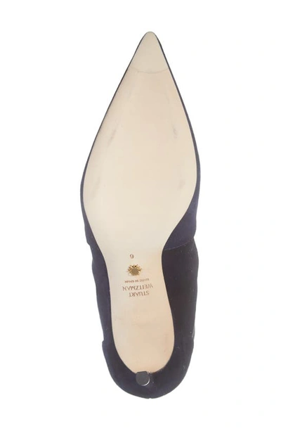 Stuart Weitzman Stuart 75 Sock Bootie In Nice Blue