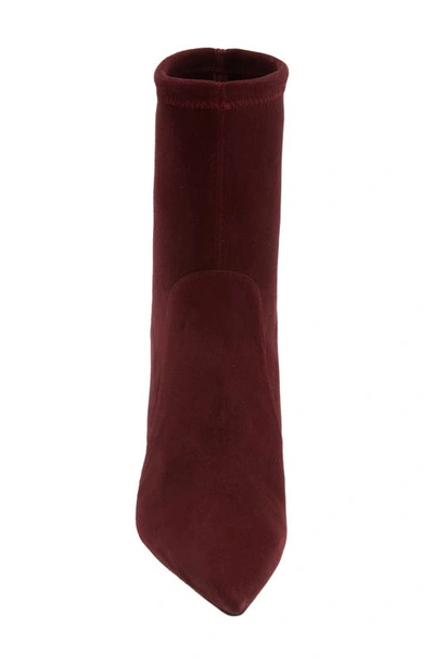 Stuart Weitzman Stuart 75 Sock Bootie In Cabernet
