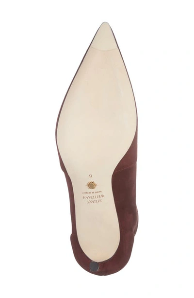 Stuart Weitzman Stuart 75 Sock Bootie In Cabernet