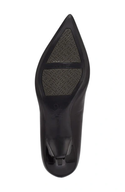 Shop Nine West Kuna 9x9 Pointed Toe Pump In Black Leather