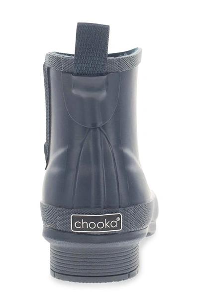 Shop Chooka Waterproof Chelsea Rain Boot In Navy