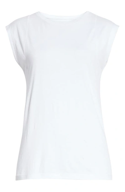 Shop Frame Pima Cotton Muscle Tee In Blanc