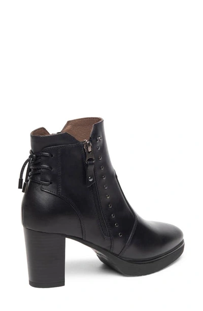 Nerogiardini Corset Leather Dual-zip Platform Booties In Black