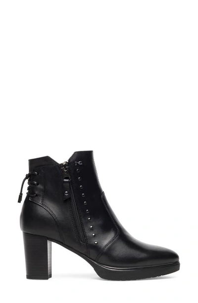 Nerogiardini Corset Leather Dual-zip Platform Booties In Black