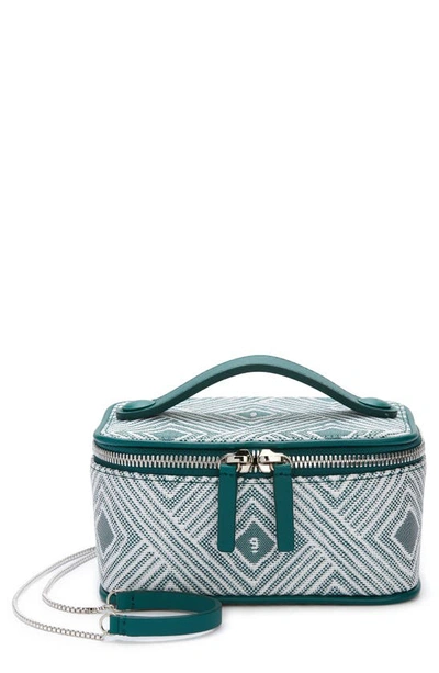 Shop Gu-de Zuri Jacquard Top Handle Box Bag In Ivy