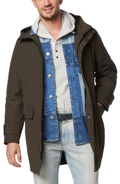 Shop Andrew Marc Tucker Water Resistant Hooded Parka In Loden