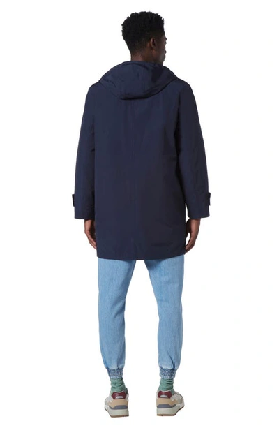 Shop Andrew Marc Tucker Water Resistant Hooded Parka In Navy