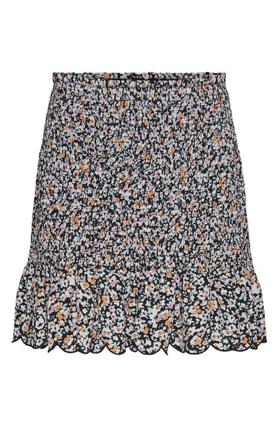 Shop Vero Moda Nica Floral Print Skirt In Black Aop Nica