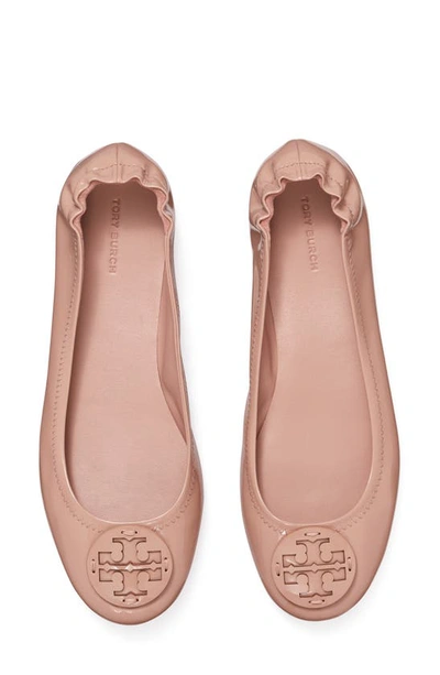 Shop Tory Burch Minnie Travel Ballet Flat In Vintage Mauve