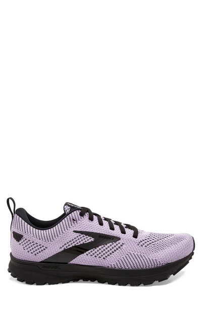 Shop Brooks Revel 5 Hybrid Running Shoe In Lilac/ Ebony/ Black