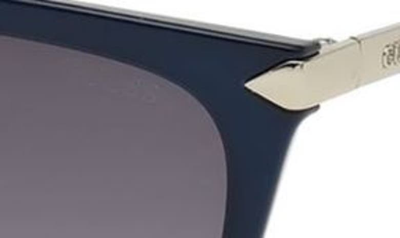 Shop Guess 56mm Cat Eye Sunglasses In Shiny Blue / Gradient Smoke
