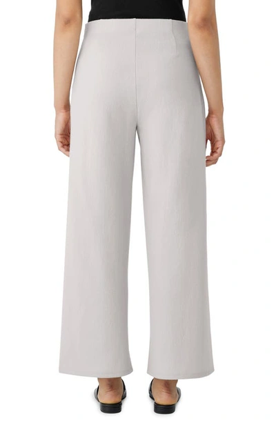 Shop Eileen Fisher High Waist Wool Wide Leg Pants In Chalk