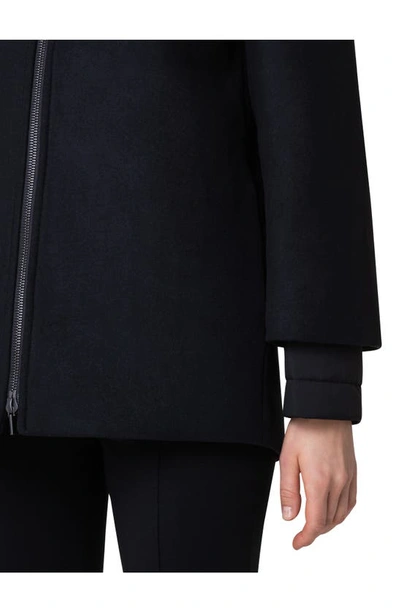 Akris Punto Felted Wool Car Coat In 009 Black