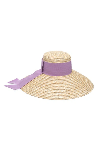Shop Eugenia Kim Mirabel Straw Hat In Lilac