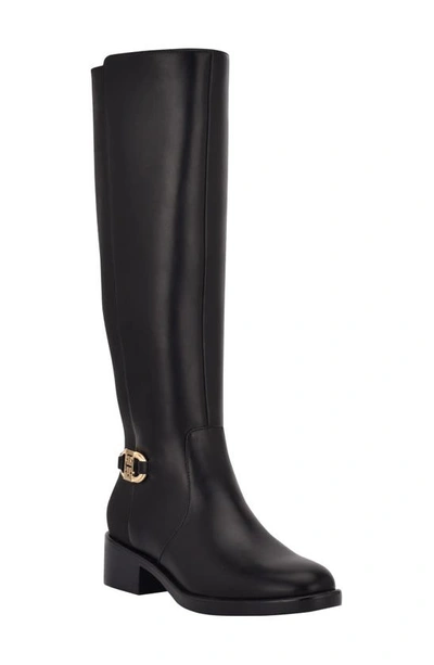 Tommy Hilfiger Imizza Knee High Riding Boot In Black | ModeSens