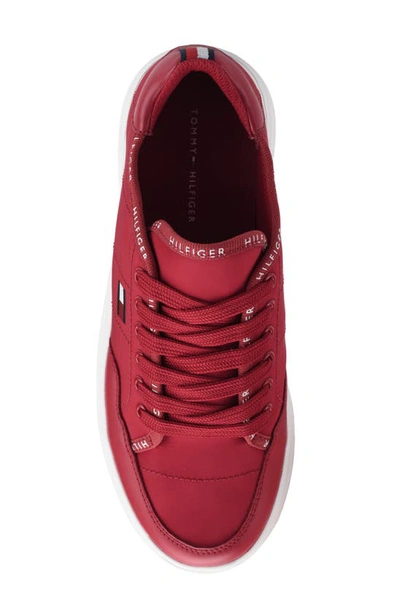 Shop Tommy Hilfiger Grazie Platform Sneaker In Medium Red 610