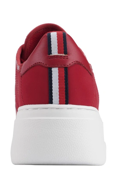 Tommy Hilfiger Grazie Platform Sneaker In Medium Red 610