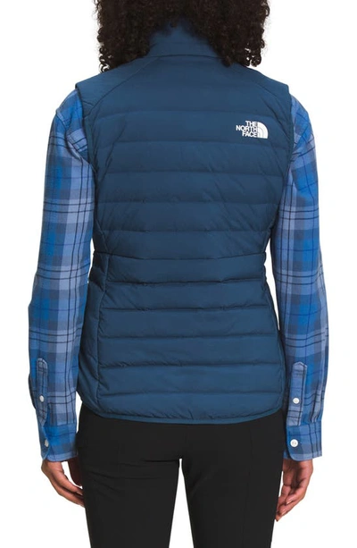 Shop The North Face Belleview Stretch Water Repellent 600 Fill Power Down Vest In Shady Blue
