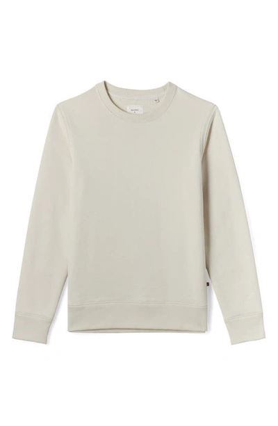 Billy Reid Dover Crewneck Sweatshirt With Leather Elbow Patches In Natural