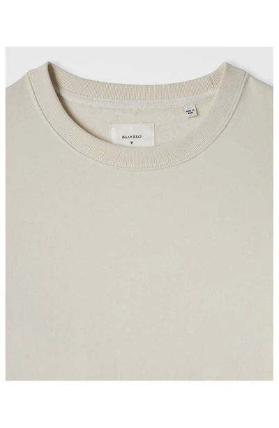 Billy Reid Dover Crewneck Sweatshirt With Leather Elbow Patches In Natural