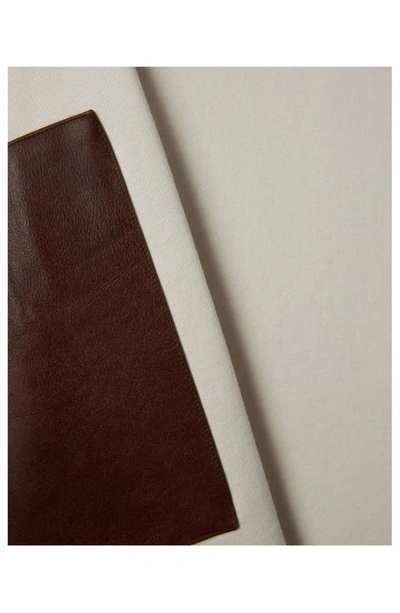 Billy Reid Dover Crewneck Sweatshirt With Leather Elbow Patches In Natural