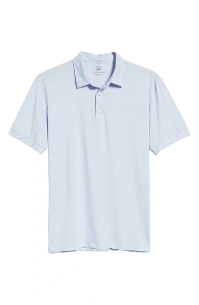 Mizzen + Main Versa Solid Performance Golf Polo In Light Blue Solid