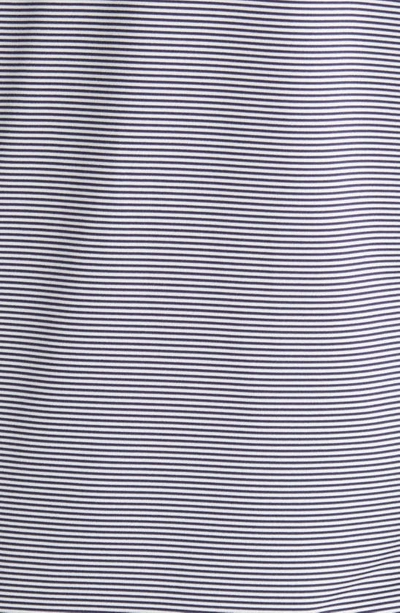 Mizzen + Main Versa Stripe Performance Golf Polo In Navy Light Blue Stripe