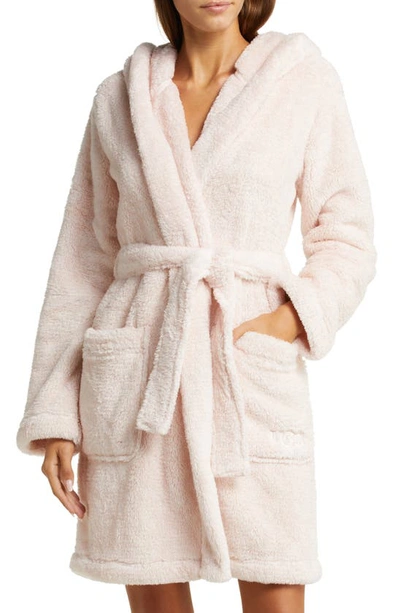 Ugg Aarti Sparkle Hooded Short Robe In Ice Pink Heather | ModeSens