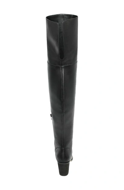 Shop Charles David Elda Pointed Toe Over The Knee Boot In Black Leather