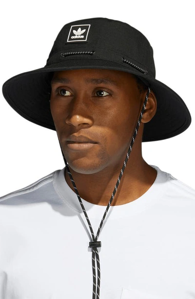 Shop Adidas Originals Utility Bucket Hat In Black/white