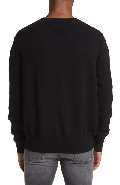 Shop Frame Oversize Merino Wool Sweater In Noir