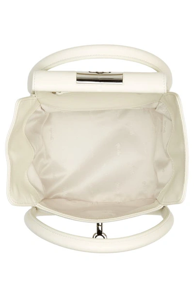 Shop Gu-de Love Leather Bag In Cream