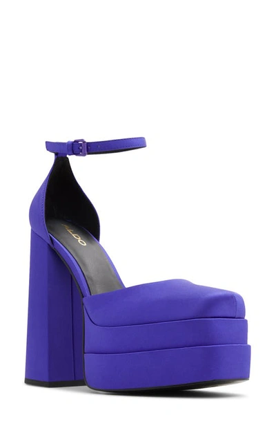 Aldo Grandle Ankle-strap Double Platform Pumps Women's Shoes In