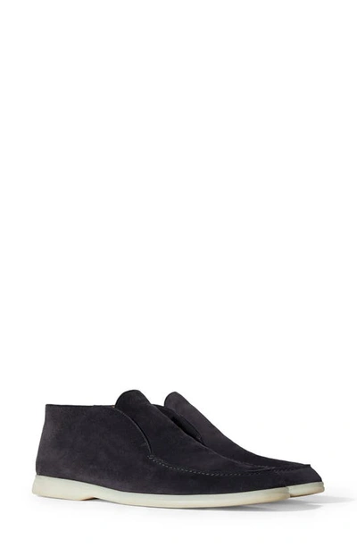 Shop Loro Piana Suede Chukka Boot In W000 Blue Navy