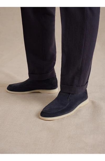 Loro Piana Suede Chukka Boot In W000 Blue Navy