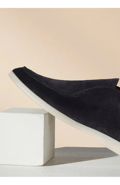 Loro Piana Suede Chukka Boot In W000 Blue Navy