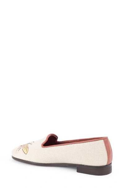 Bypaige Needlepoint Bee Flat In Tan