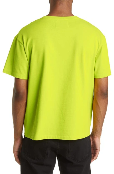 Shop Frame Season Cotton Graphic Tee In Flash Lime
