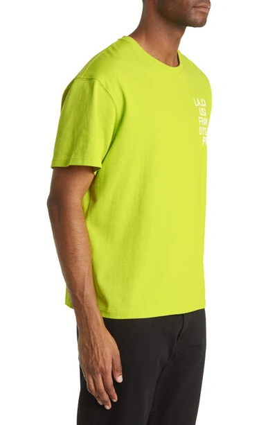 Shop Frame Season Cotton Graphic Tee In Flash Lime