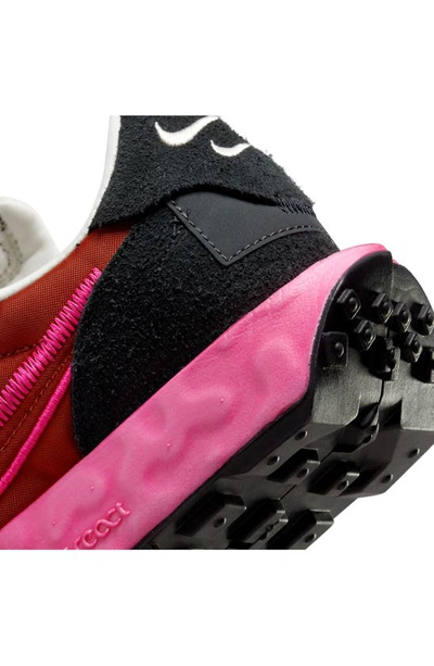Shop Nike Fontanka Waffle Sneaker In Burnt Sunrise/ Pink/ Black