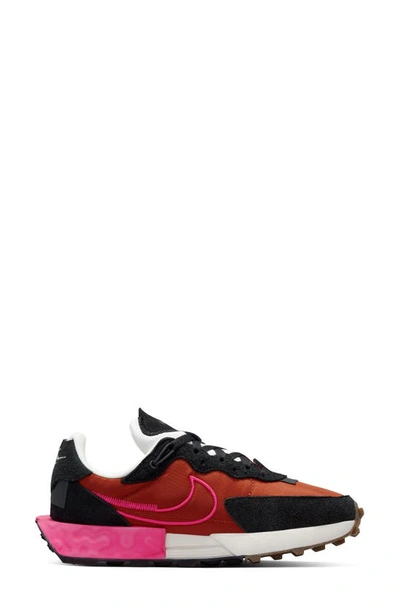Shop Nike Fontanka Waffle Sneaker In Burnt Sunrise/ Pink/ Black