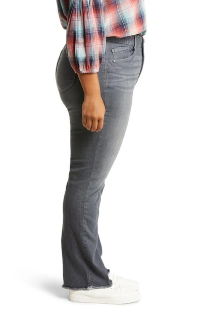 Wit & Wisdom 'ab'solution Raw Hem Straight Leg Jeans In Grey
