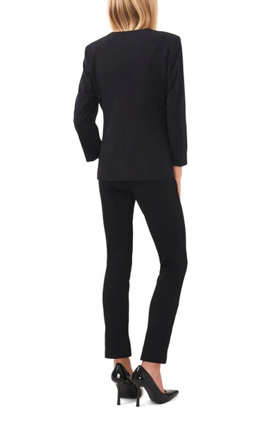 Halogen V-neck Open Front Jacket In Black