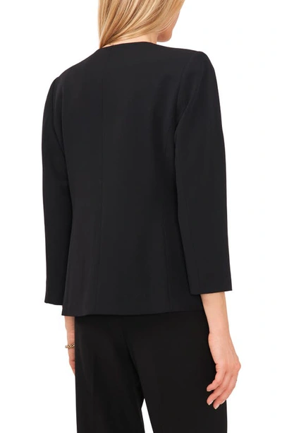 Halogen V-neck Open Front Jacket In Black
