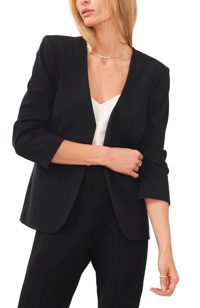 Halogen V-neck Open Front Jacket In Black