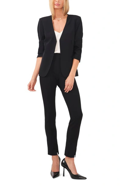 Halogen V-neck Open Front Jacket In Black