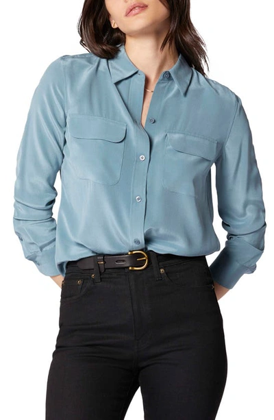 Shop Equipment Signature Slim Fit Silk Button-up Shirt In Tapestry