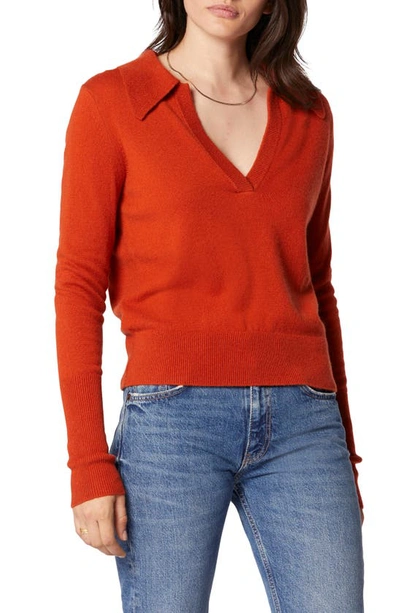 Shop Equipment Audenn Cashmere Polo Sweater In Rooibos Tea